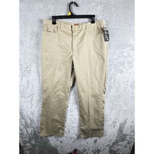 DICKIES‎ Girls(Juniors) Size 15RG Flare Leg Stretch Pants KHAKI 71969